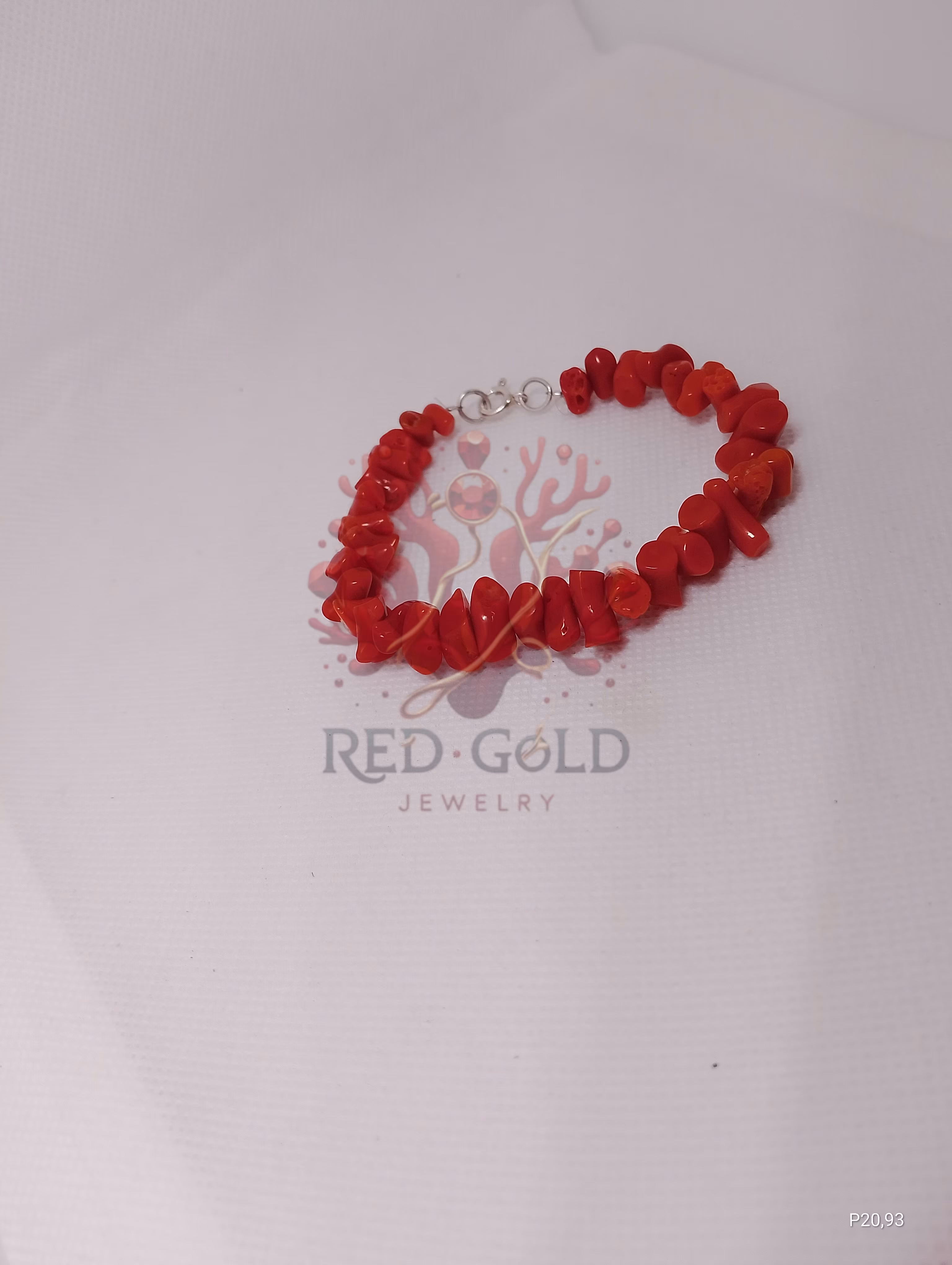 Bracelet en corail rouge B-29 - miniature 2