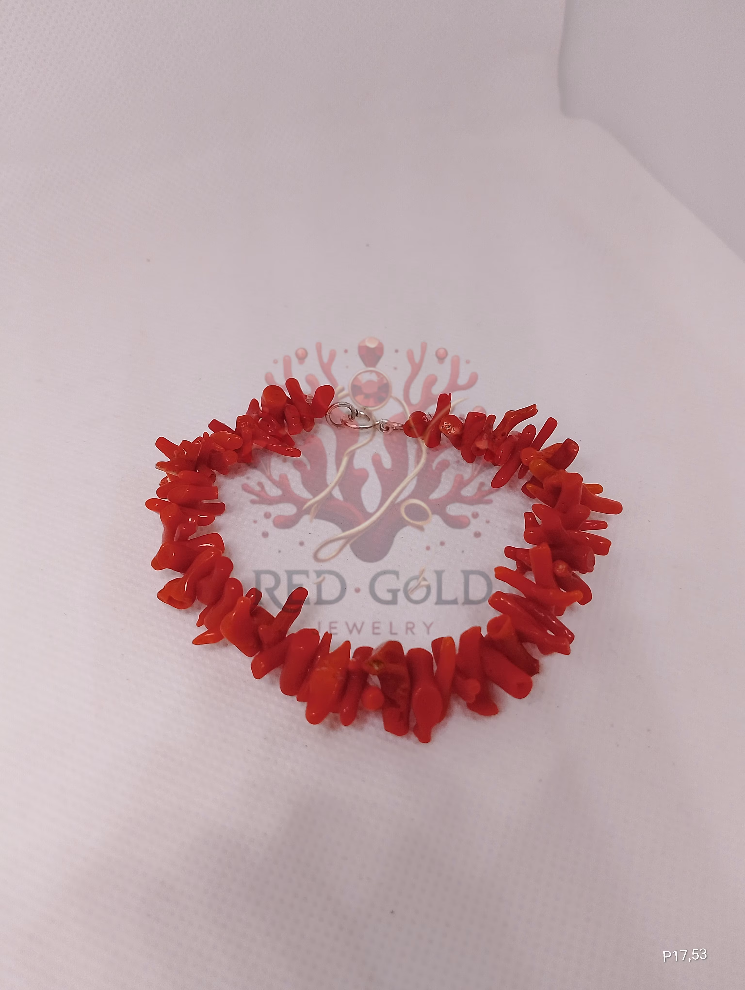 Bracelet en corail rouge B-29 - miniature 3