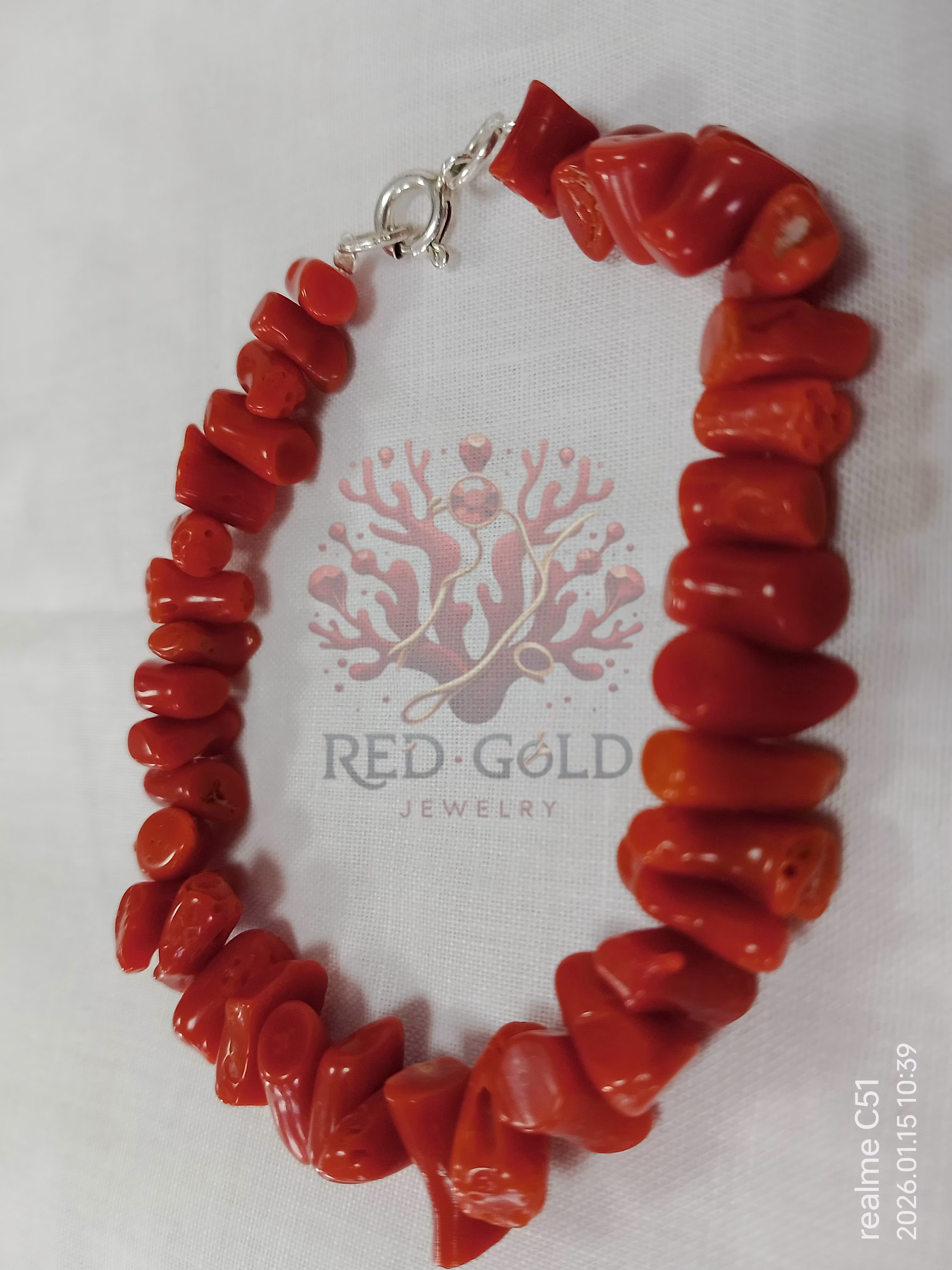 Bracelet en corail rouge B-29 - miniature 7