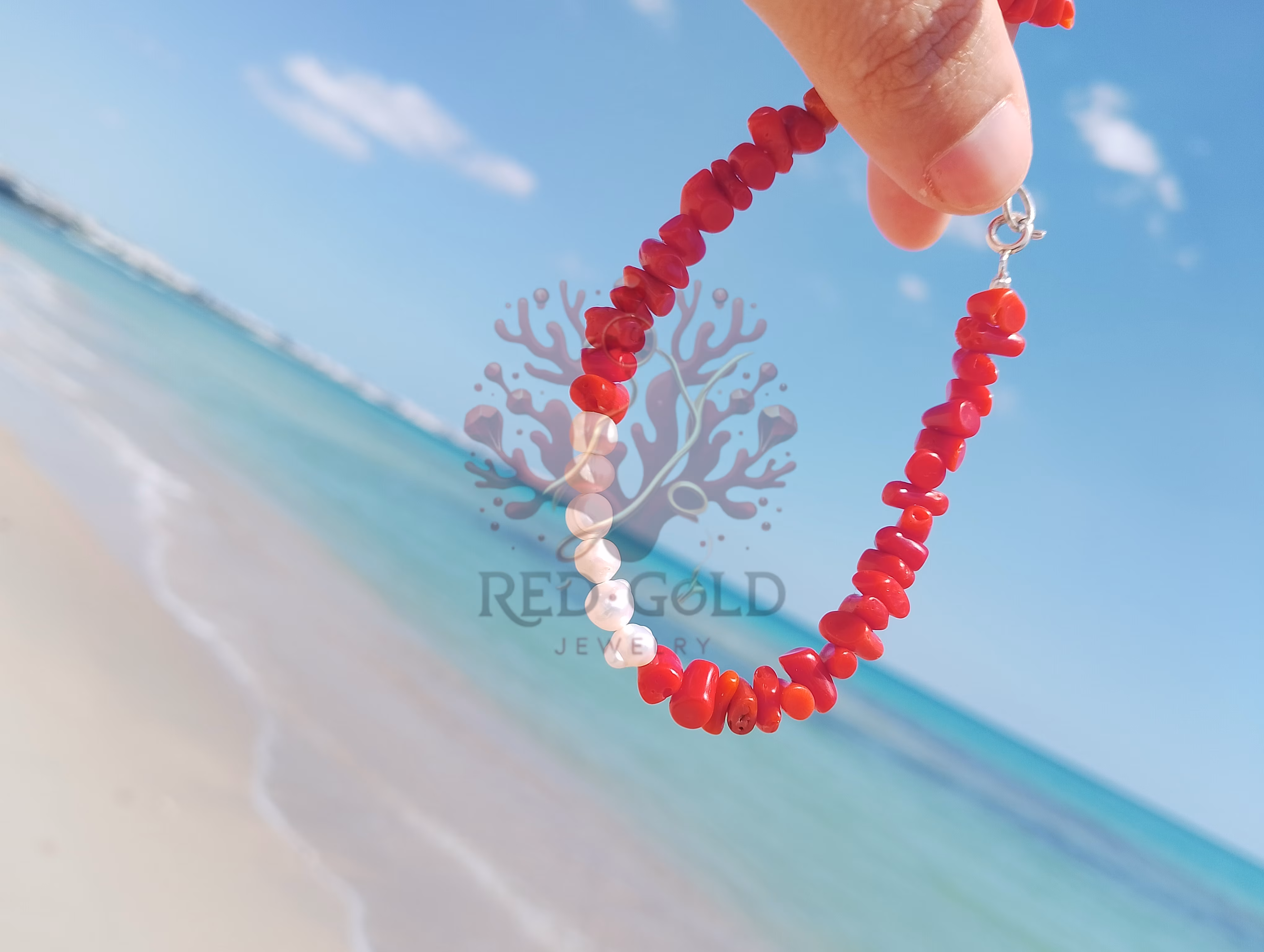 Bracciale in corallo naturale B-04 - miniature 4
