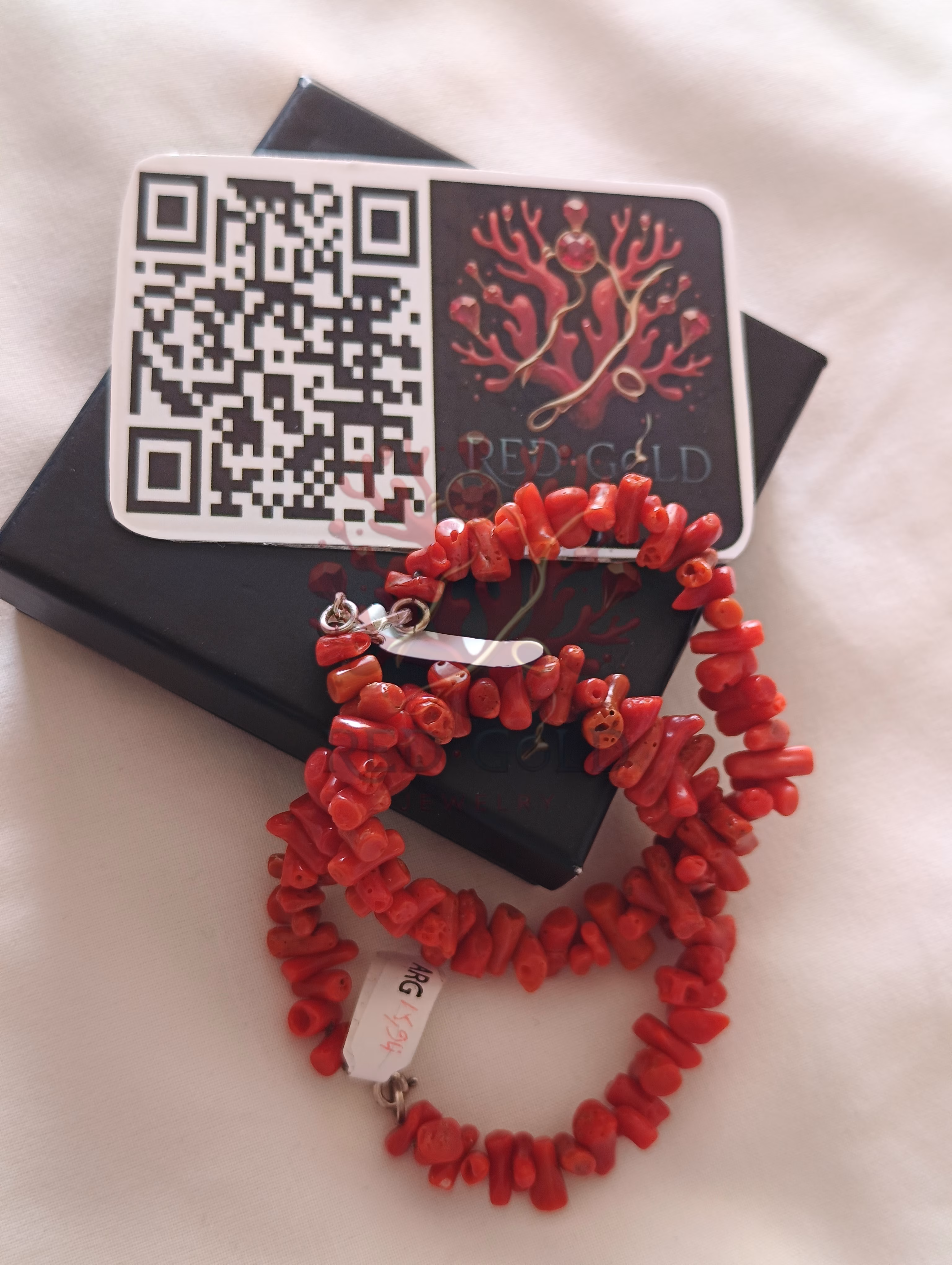 Bracelet en corail rouge 🪸B-24 - miniature 3
