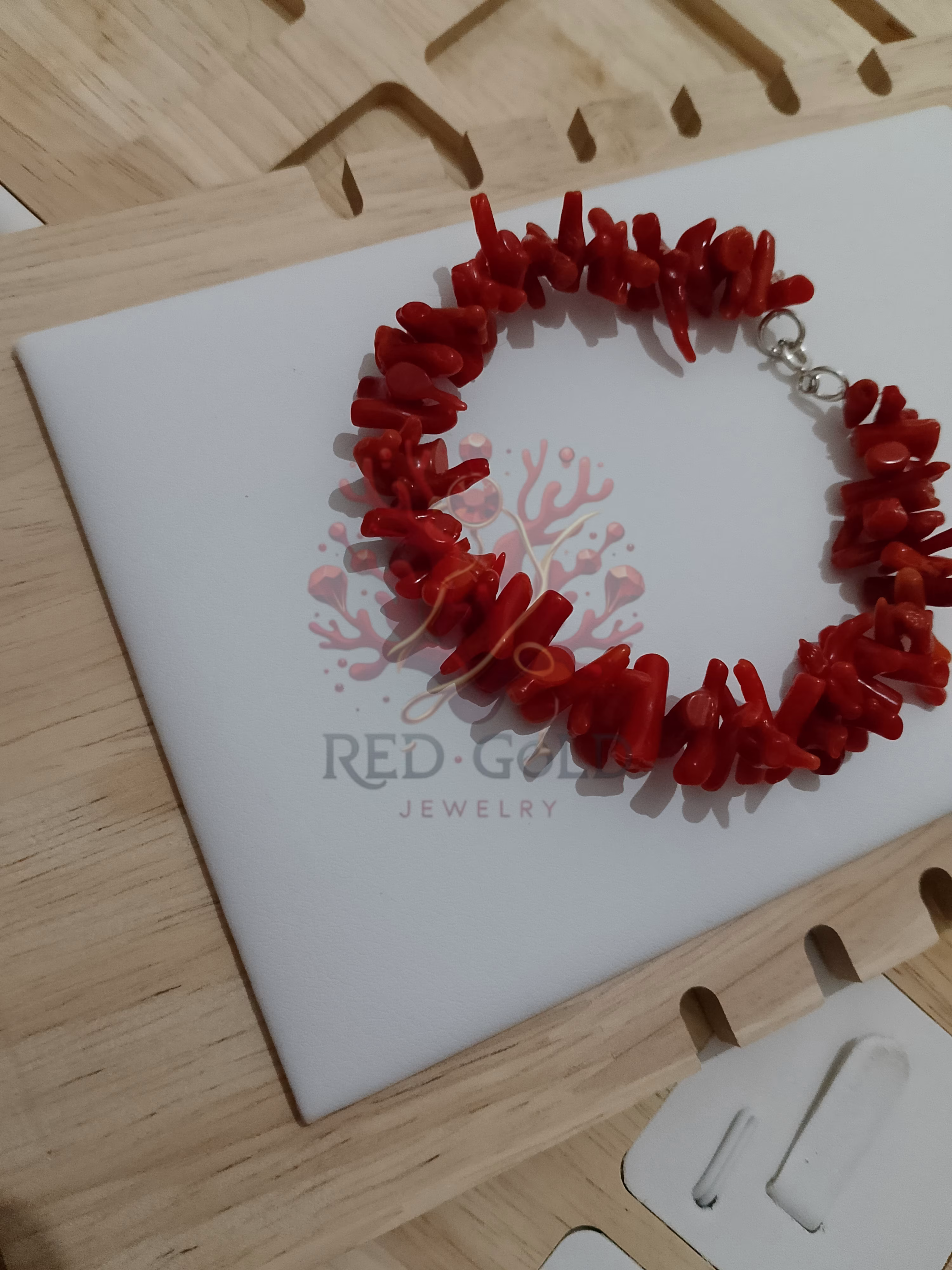 Bracelet en corail rouge 🪸B-24 - miniature 5