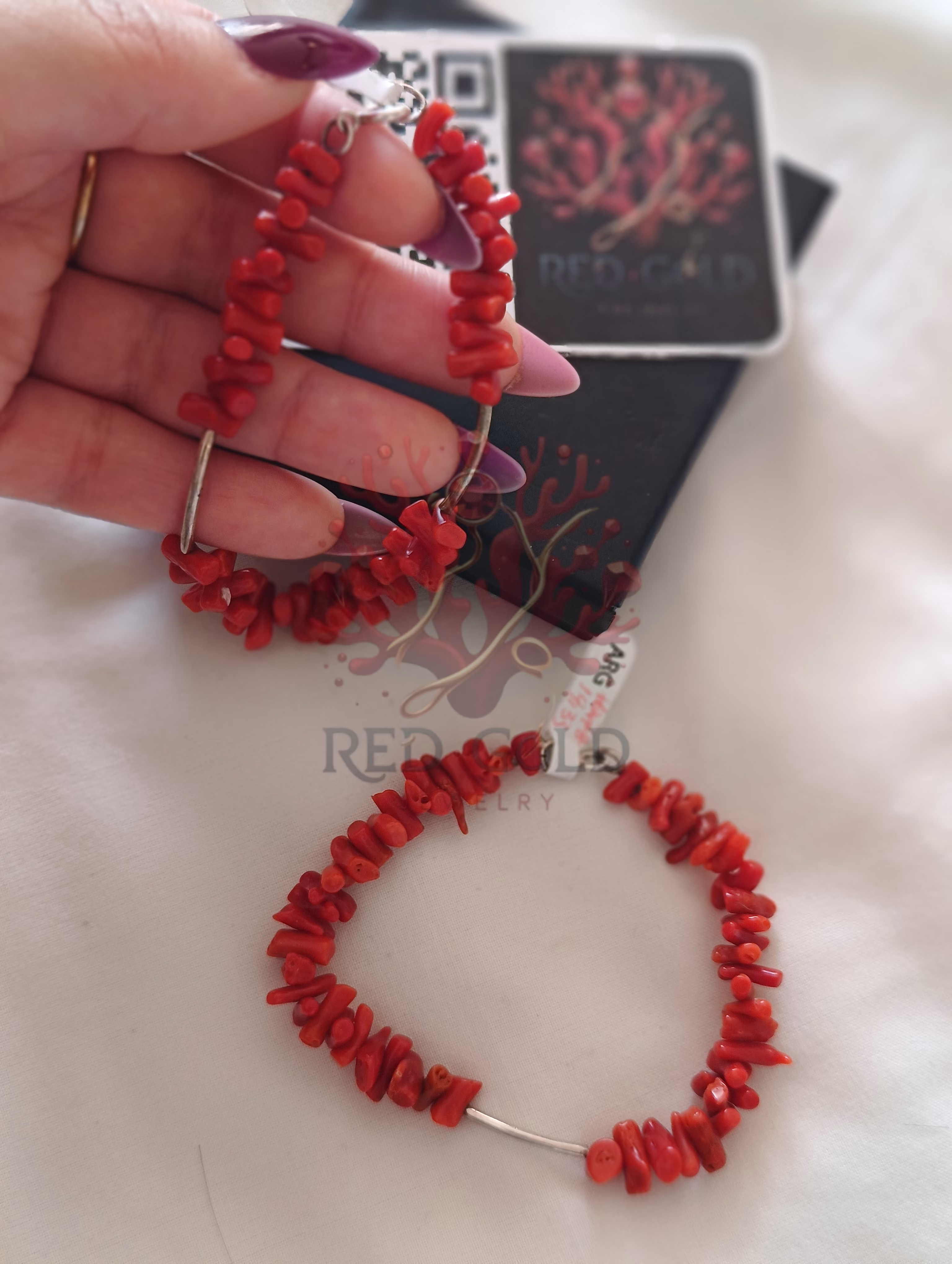 Bracciale in corallo rosso naturale B-07 - miniature 5
